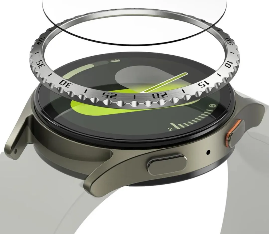 Ringke Bezel Styling + Tempered Glass Samsung Galaxy Watch 7 40mm - Zilver