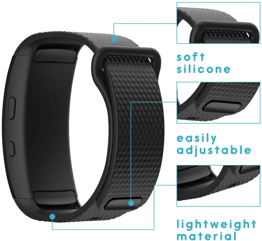 Imoshion Siliconen Bandje Samsung Gear Fit2/Pro - Zwart