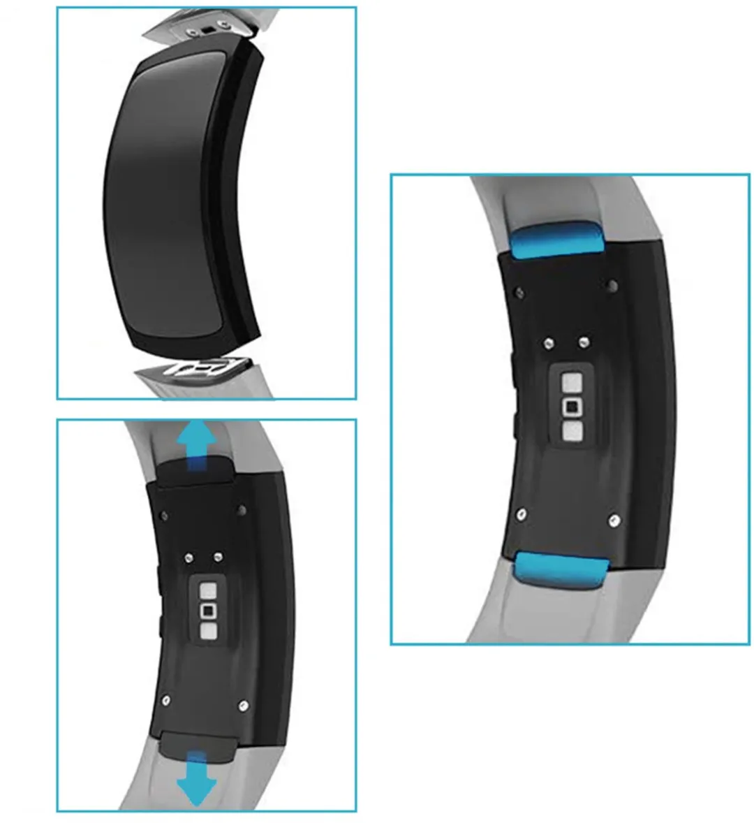 Imoshion Siliconen Bandje Samsung Gear Fit2/Pro - Zwart