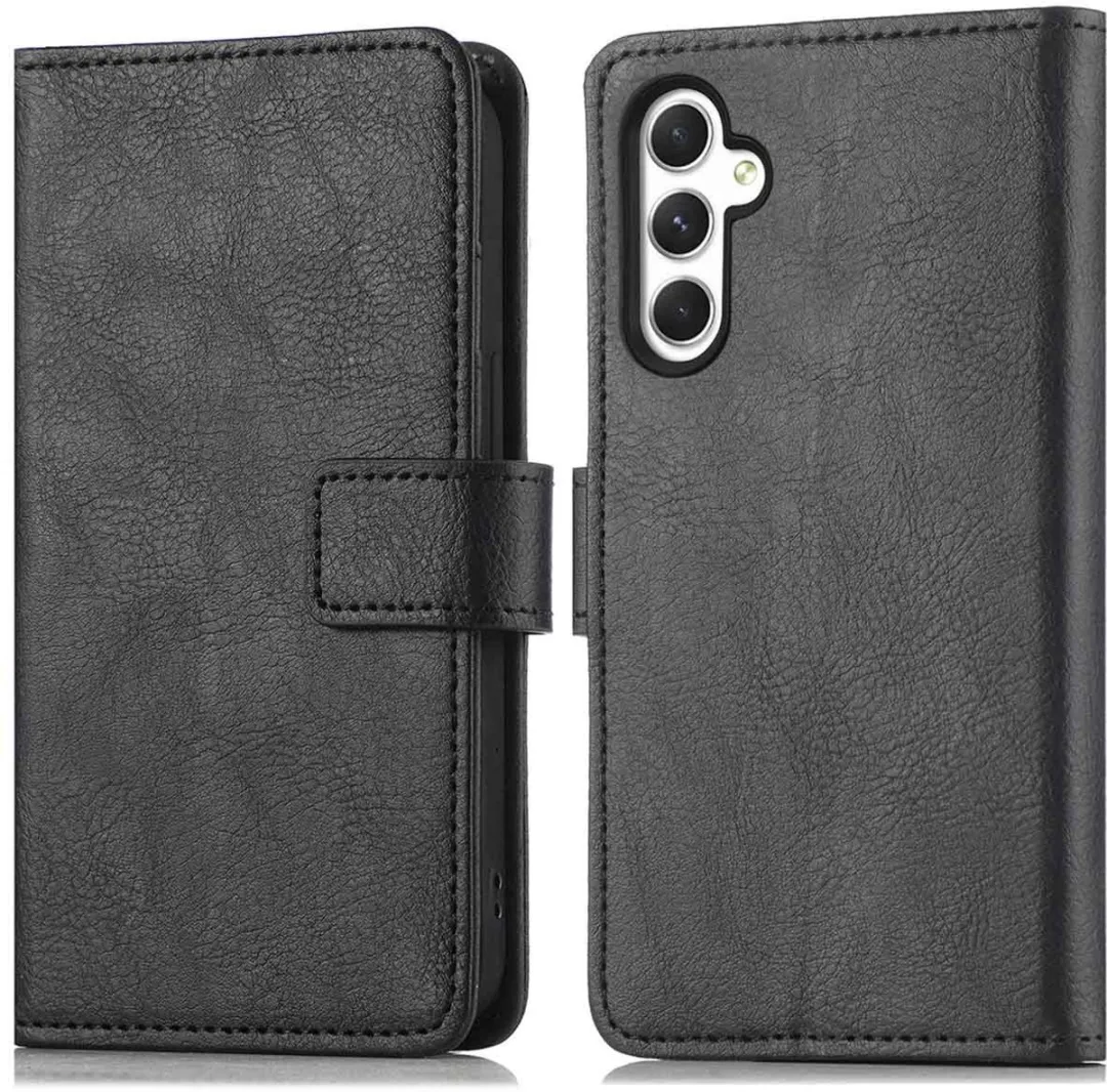 imoshiion Hoesje Samsung Galaxy A25 - 3 Pasjes - Zwart