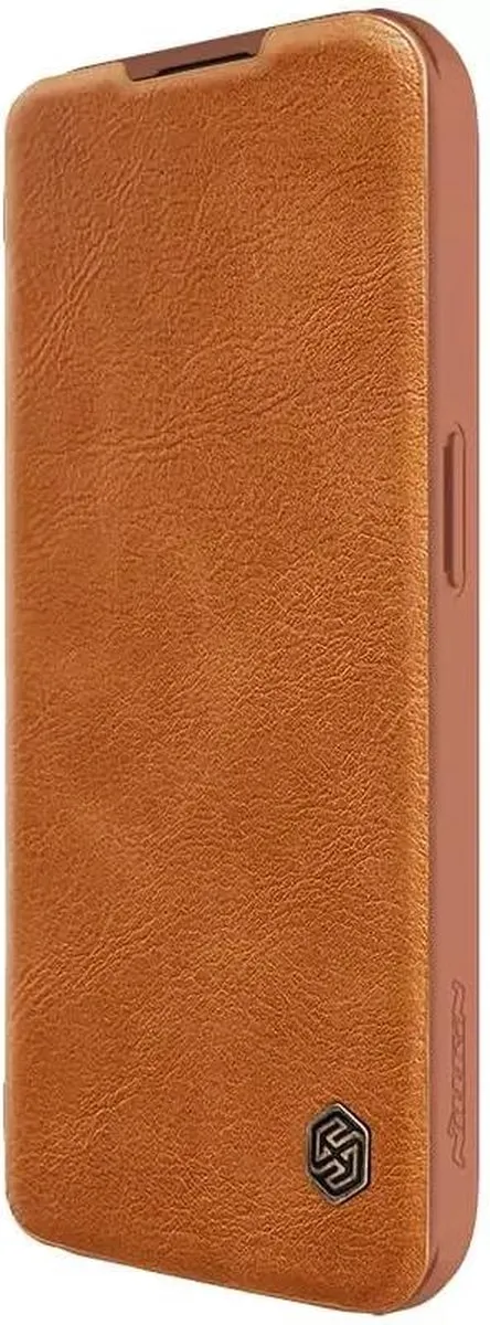 Nillkin Qin Pro Hoesje iPhone 15 Pro - 2 Pasjes Bruin - afbeelding 6 van 6