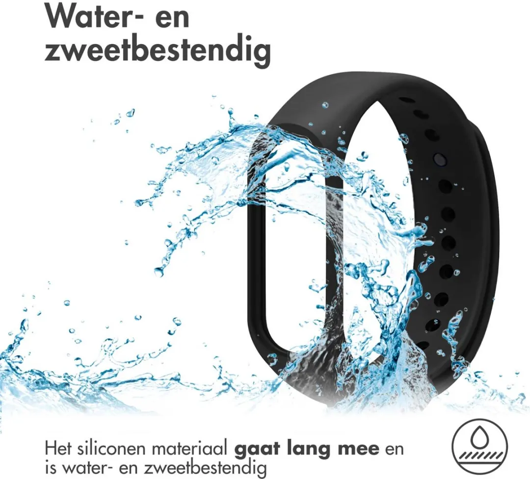 Imoshion Siliconen Sportband Xiaomi Mi Band 3/4 - Zwart