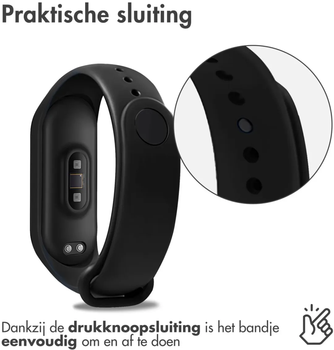 Imoshion Siliconen Sportband Xiaomi Mi Band 3/4 - Zwart