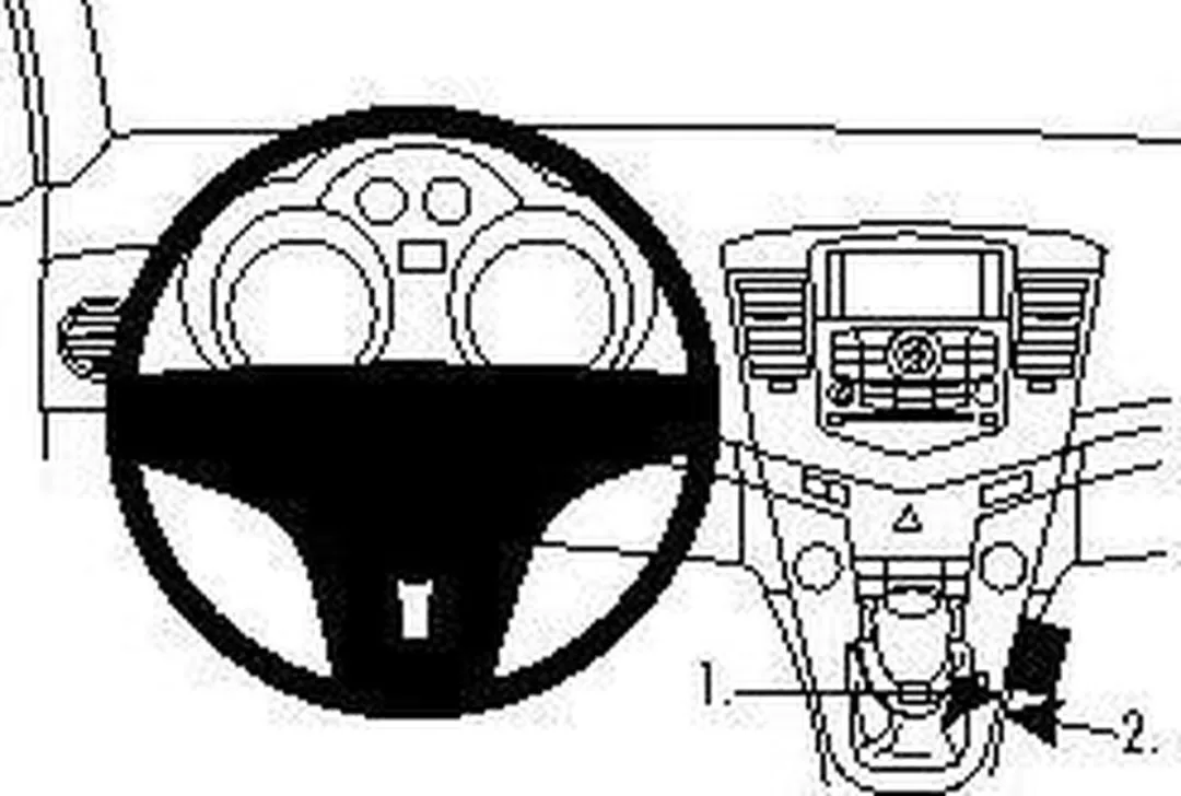 Brodit ProClip 834350 Chevrolet Cruze Consolehouder - Zwart - afbeelding 6 van 6