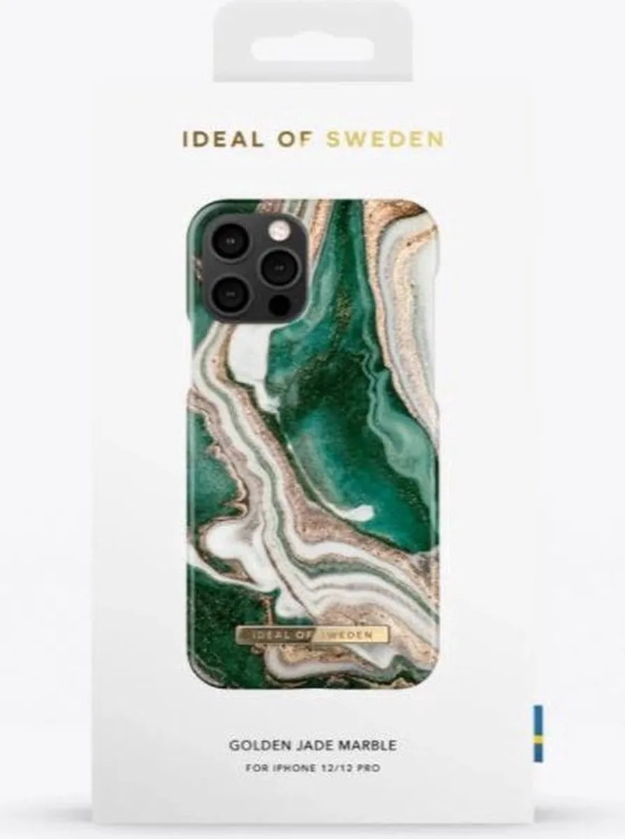 iDeal of Sweden iPhone 12/12 Pro Backcover - Golden Jade Marble - afbeelding 5 van 6