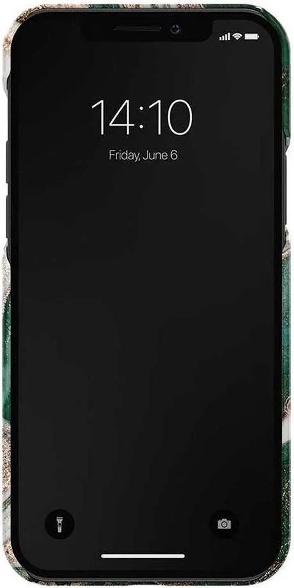 iDeal of Sweden iPhone 12/12 Pro Backcover - Golden Jade Marble - afbeelding 2 van 6