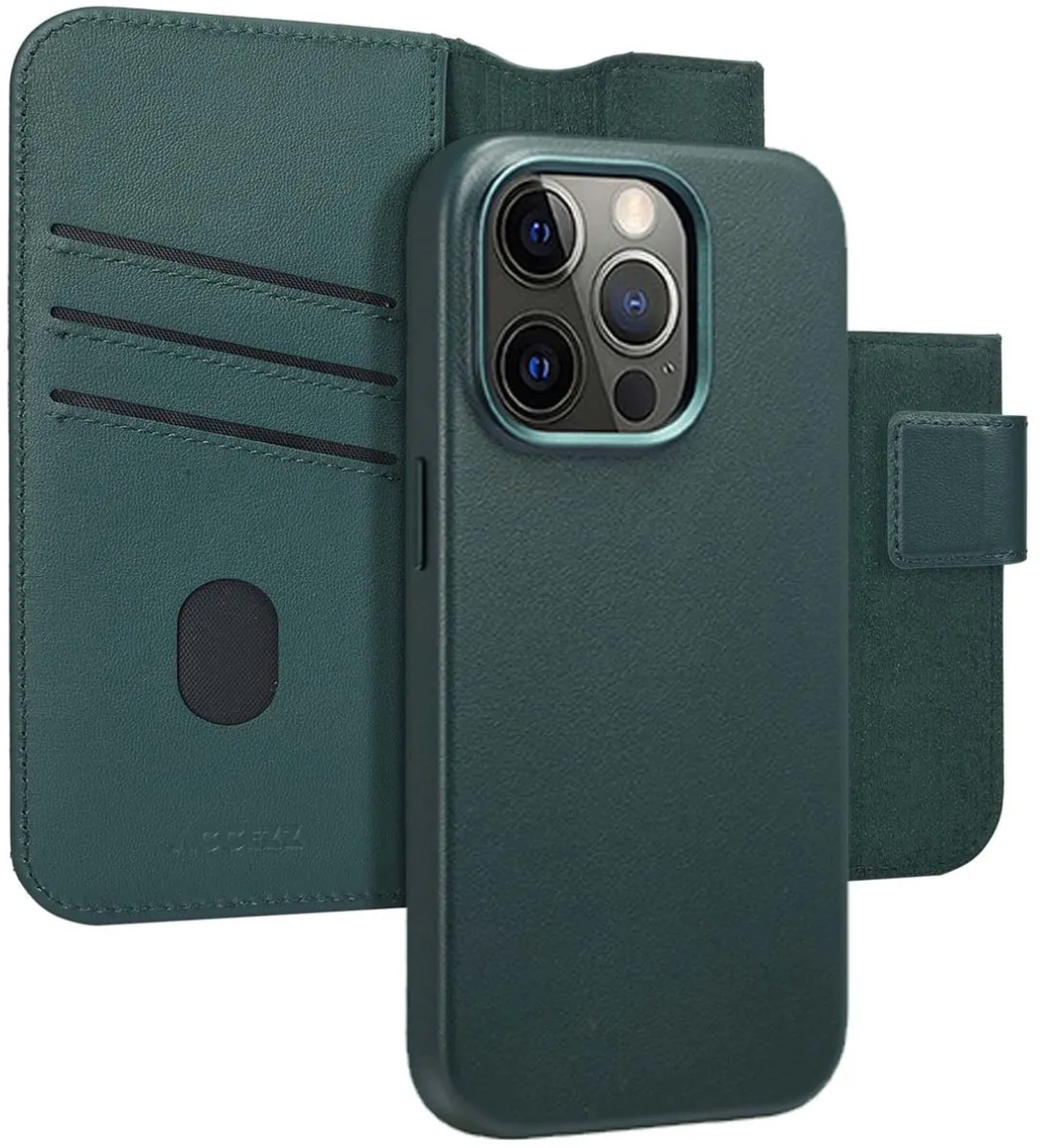 Accezz Hoesje iPhone 14 Pro 3 Pasjes - Cedar Green