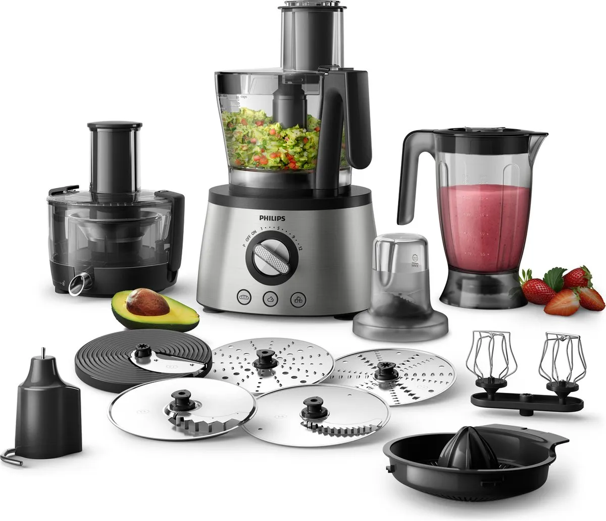Philips Avance HR7778/00 Keukenmachine 1300W - 12 Snelheden - Zilver - afbeelding 6 van 6