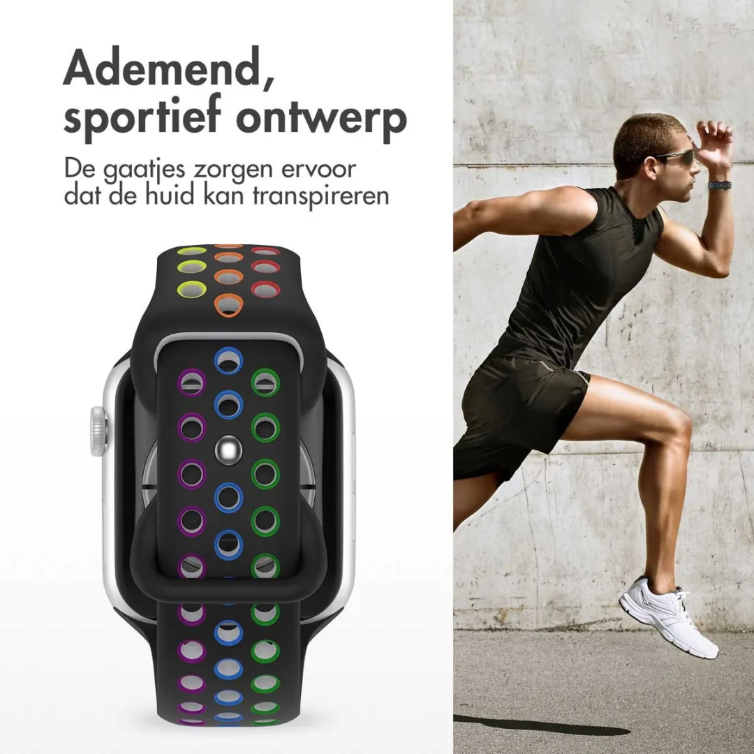 Imoshion Sport⁺ Bandje Apple Watch 42mm - Black Rainbow