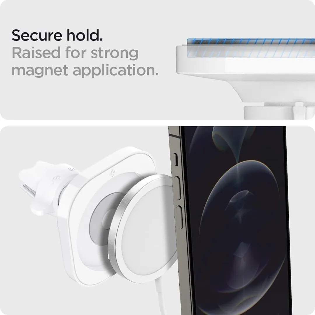 Spigen MagFit ACP03163 Ventilatierooster Houderstandaard - iPhone 12-serie - Wit - afbeelding 6 van 6