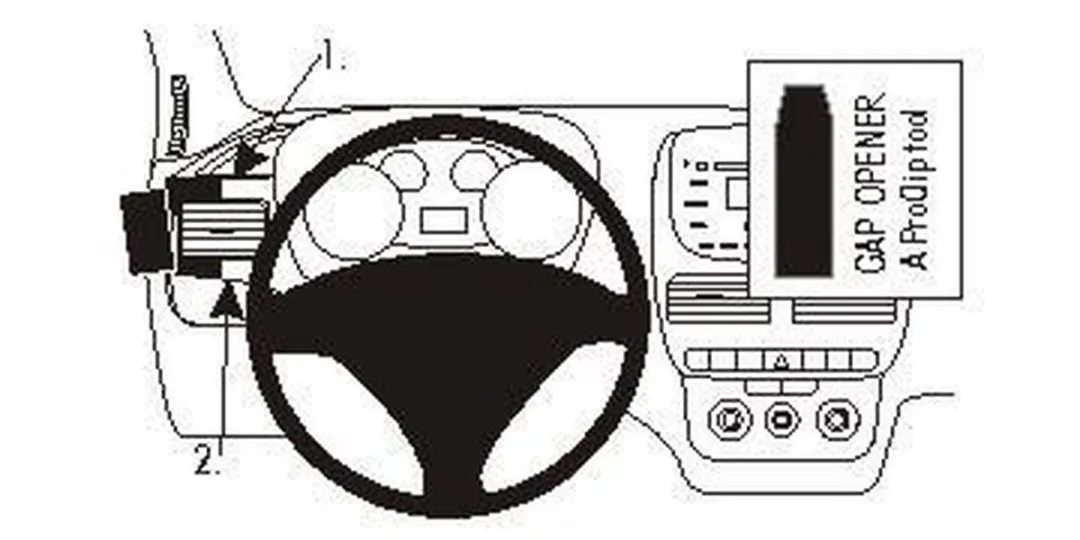 Brodit ProClip 213477 Houder - Fiat Doblò/Opel Combo - Zwart
