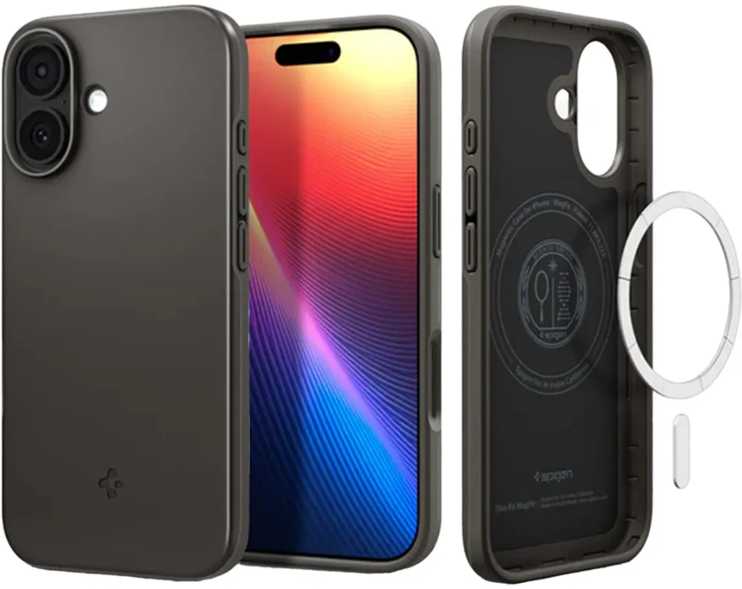 Spigen Thin Fit Mag Backcover iPhone 17 - Gunmetal - MagSafe