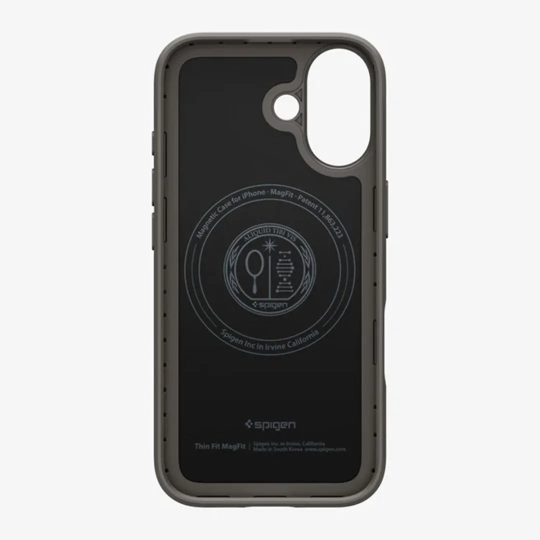Spigen Thin Fit Mag Backcover iPhone 17 - Gunmetal - MagSafe