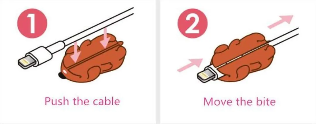 Kabeldiertjes Hond Kabelbijter - Apple - Rood/Bruin/Zwart