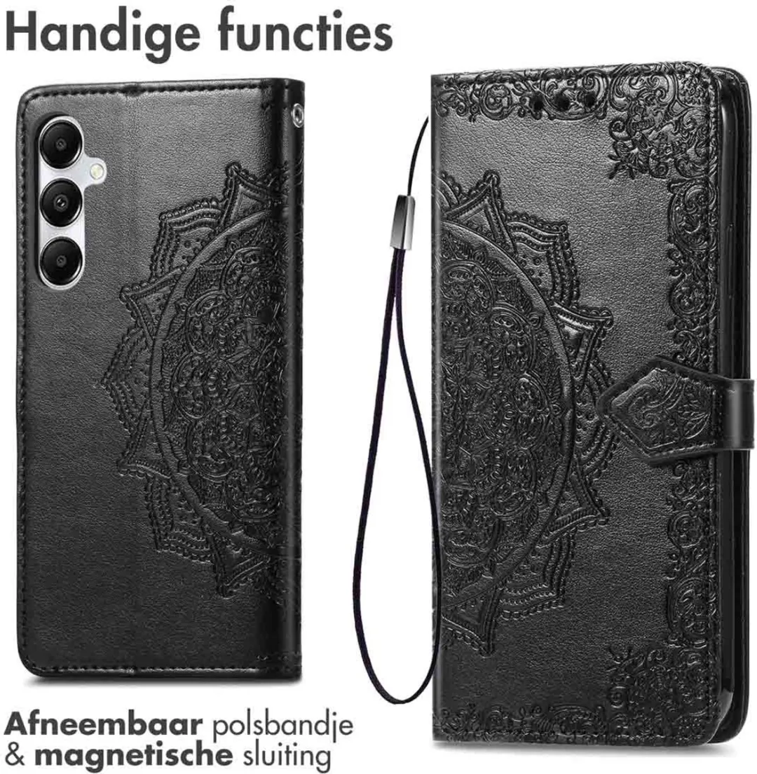 Imoshion Hoesje Samsung Galaxy A35 - Mandala Bookcase - Zwart