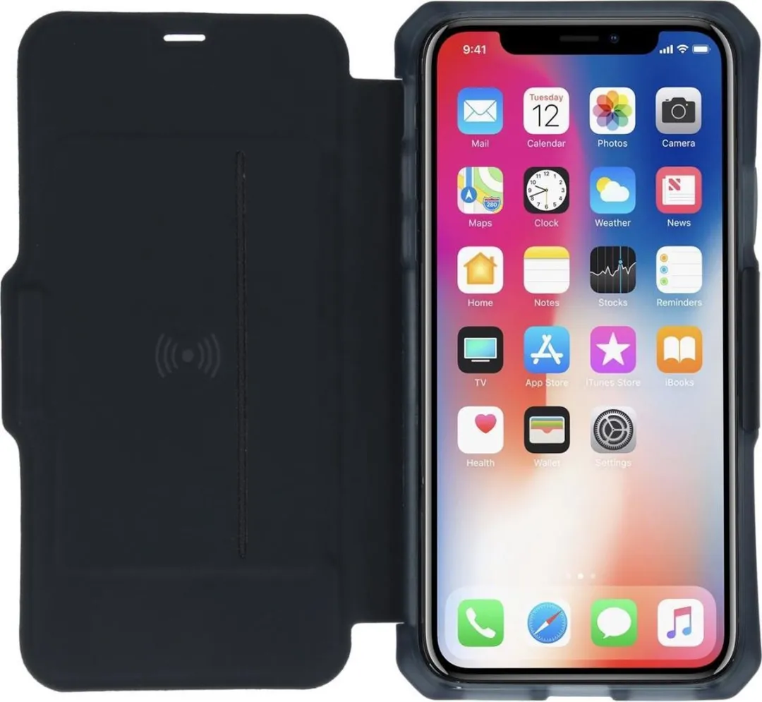 Itskins Spectrum Folio Bookcase iPhone X - APHX-SPERA-BLKF - Zwart
