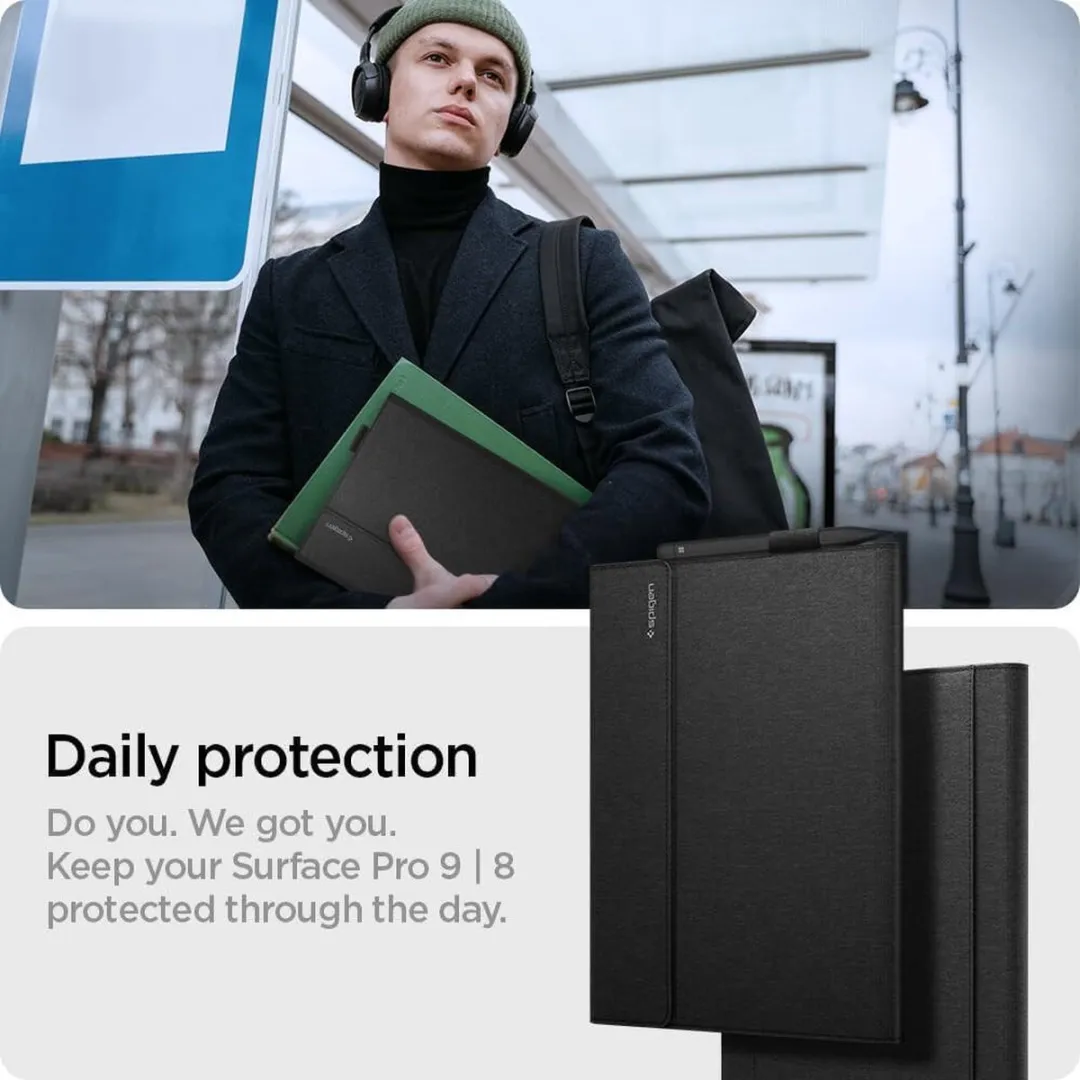 Spigen Stand Folio 8809811857900 - Microsoft Surface Pro 13" - Zwart - afbeelding 6 van 6