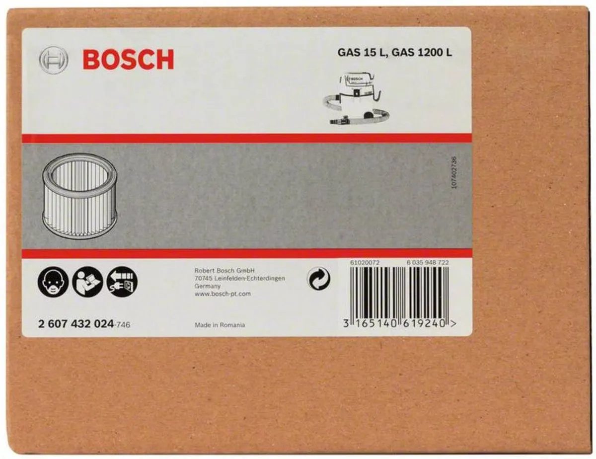 Bosch Harmonicafilter 2607432024 - Zwart/Zilver
