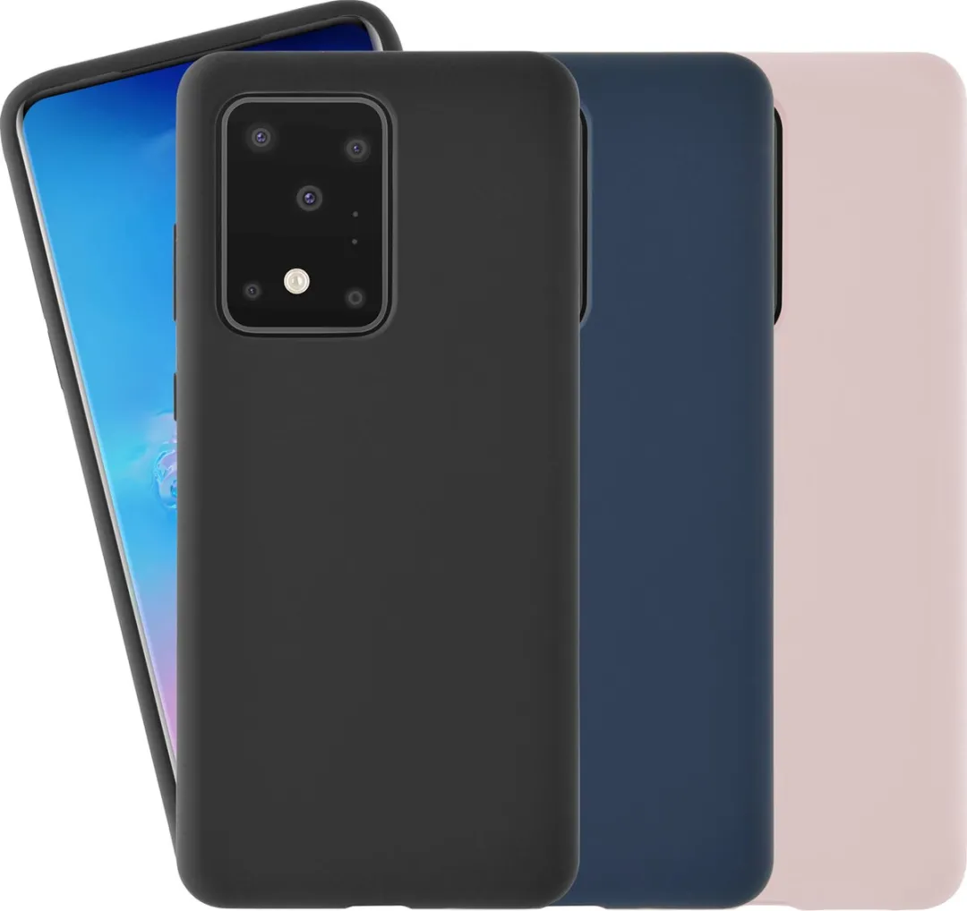 Azuri Samsung Galaxy S20 Plus Siliconen Hoesje - Zwart