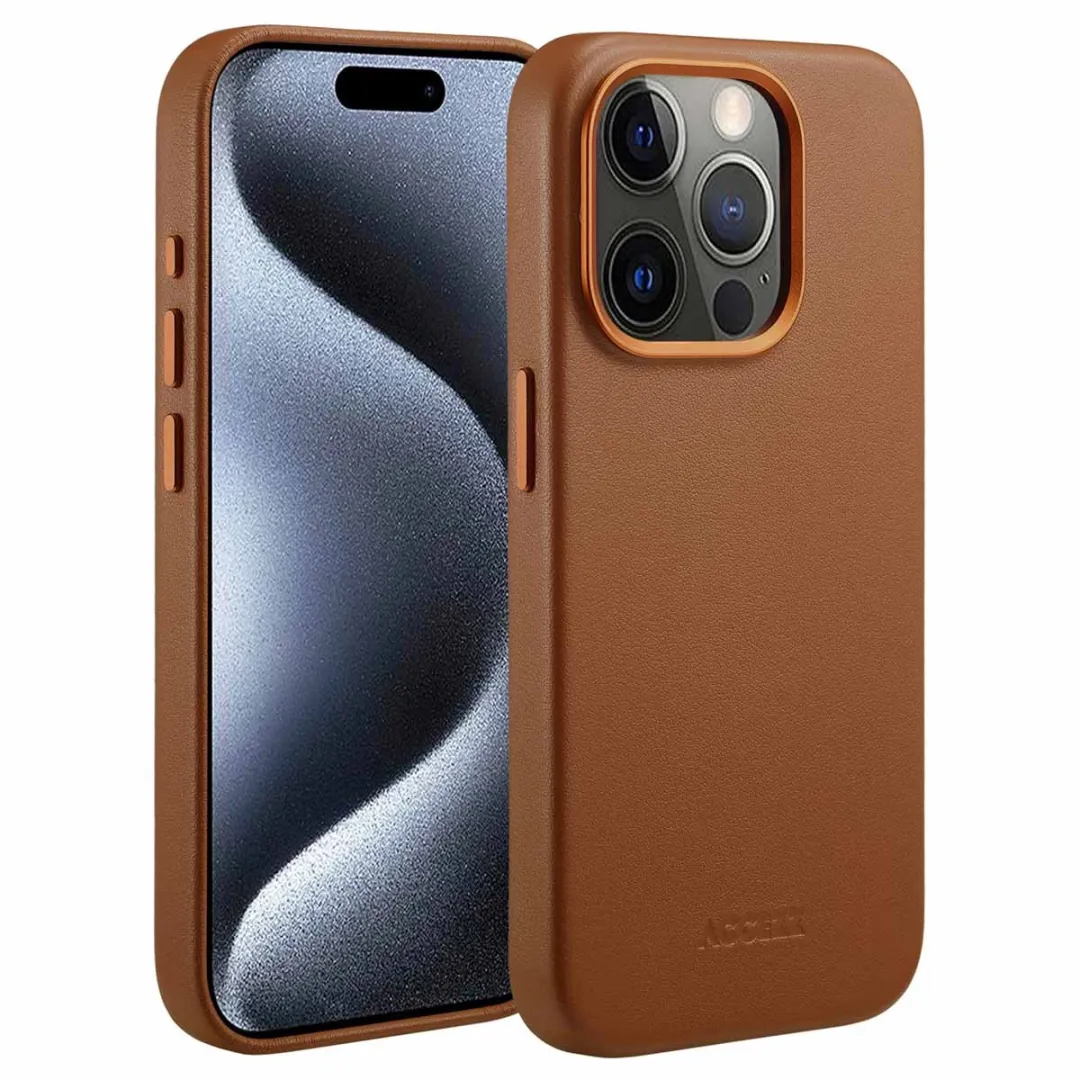 Accezz Hoesje iPhone 15 Pro Sienna Brown - 2 Pasjes