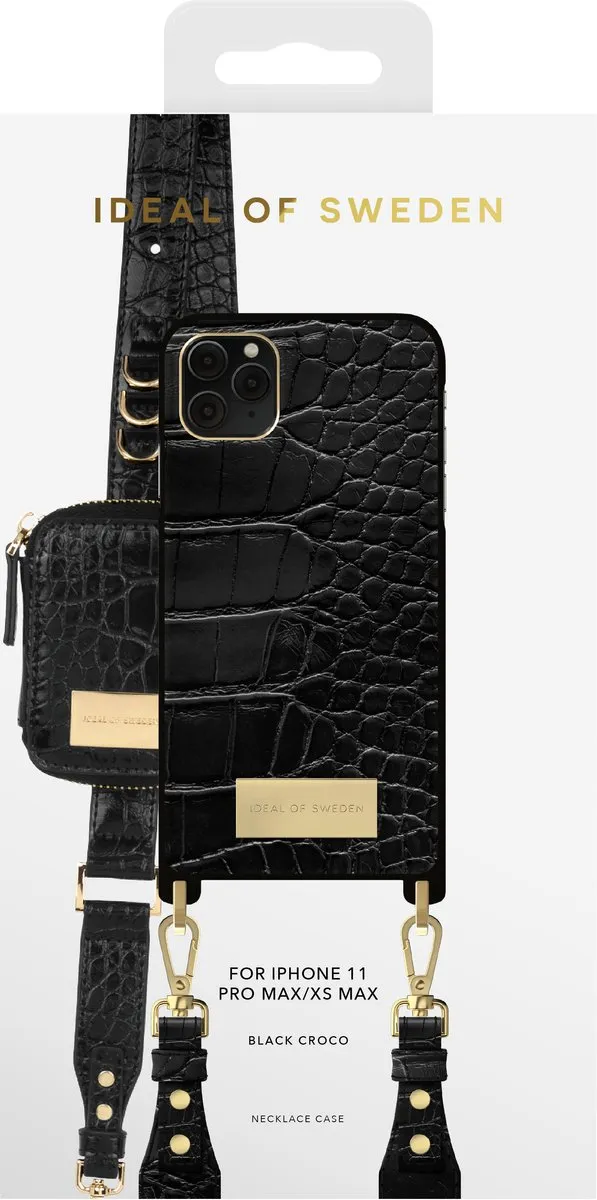 iDeal of Sweden Atelier Necklace iPhone 11 Pro Max/XS Max - Black Croco - afbeelding 2 van 6