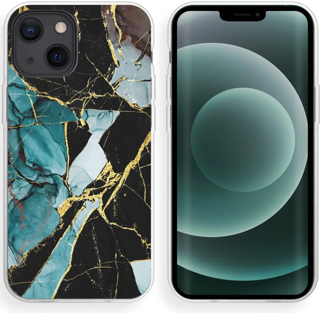 Imoshion Hoesje iPhone 13 Mini Shattered Blue Marble