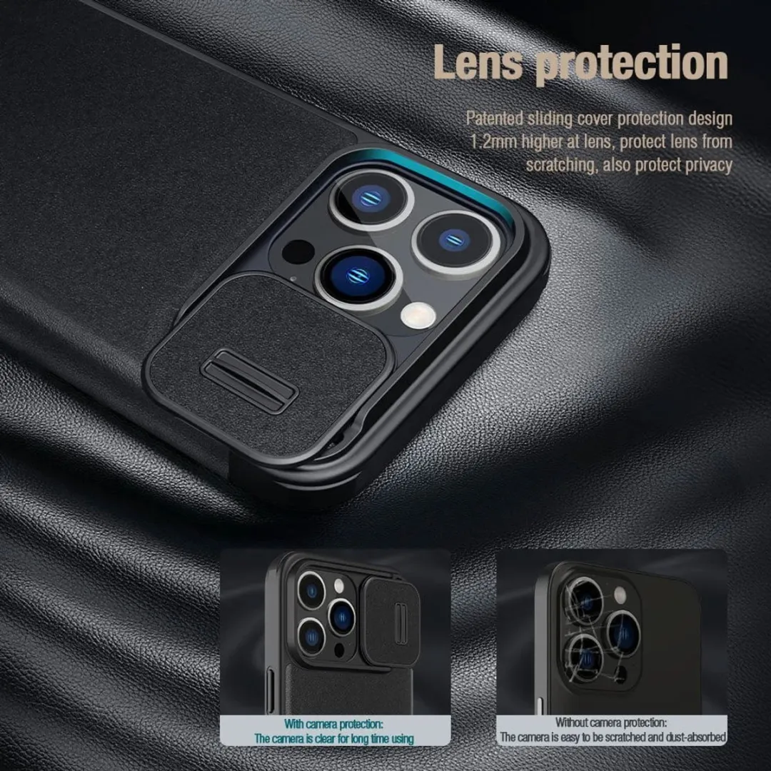 Nillkin Qin Pro Cloth Hoesje iPhone 15 Pro Max