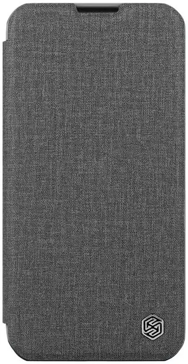 Nillkin Qin Pro Cloth Hoesje iPhone 15 Pro Max - Grijs