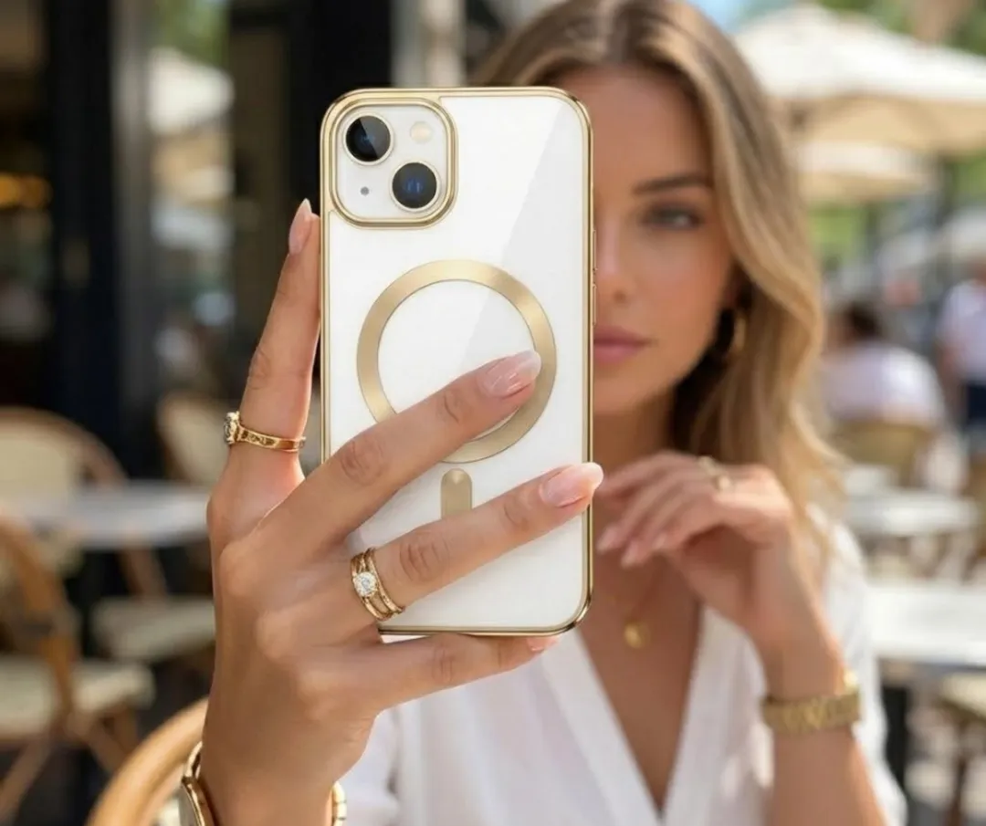NUVEX iPhone 14 MagSafe Hoesje - Goud