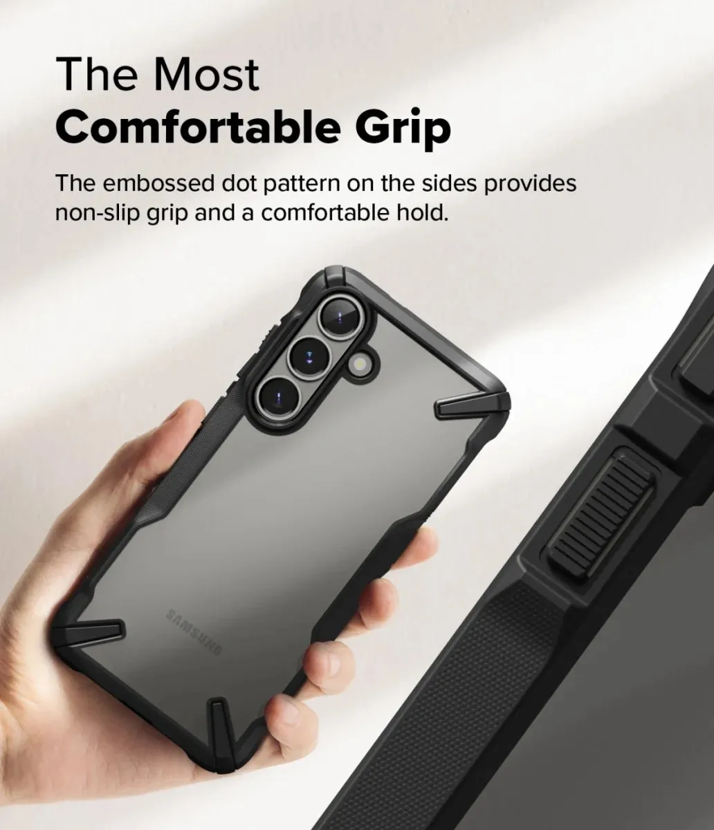 Ringke Fusion X Hoesje Samsung Galaxy S25 - Militaire Standaard - Zwart