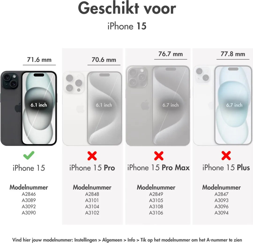 iDeal of Sweden Hoesje Geschikt voor iPhone 15 - iDeal of Sweden Clear Case - Transparant