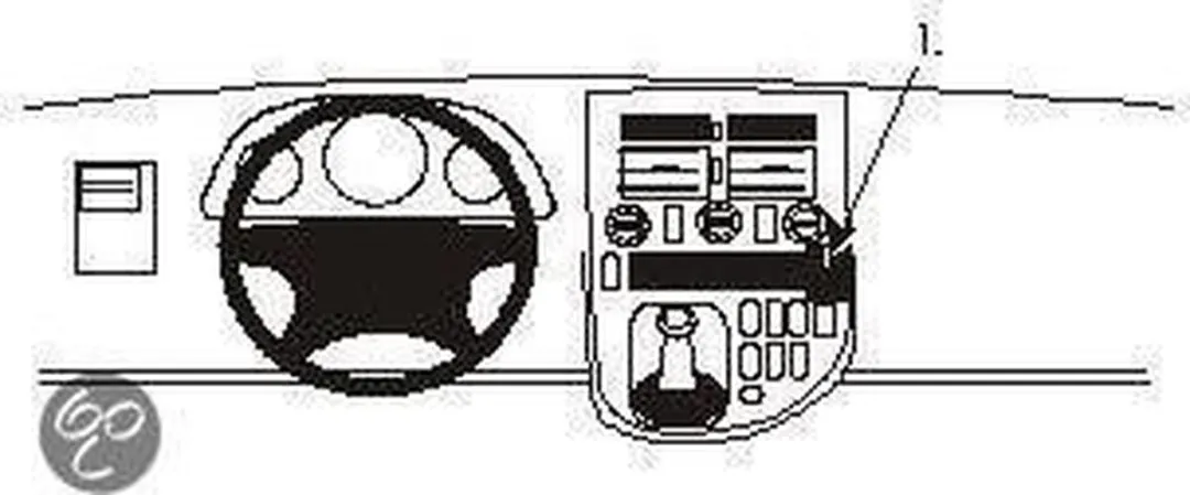 Brodit ProClip 852729 Houder Mercedes V-Klasse/Vito 1999-2003 - Angled Mount