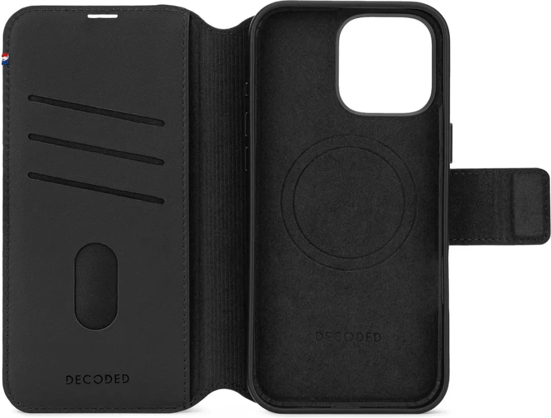 Decoded D25IPO16PMDW5BK Wallet Case iPhone 16 Pro Max - 3 Pasjes - Zwart