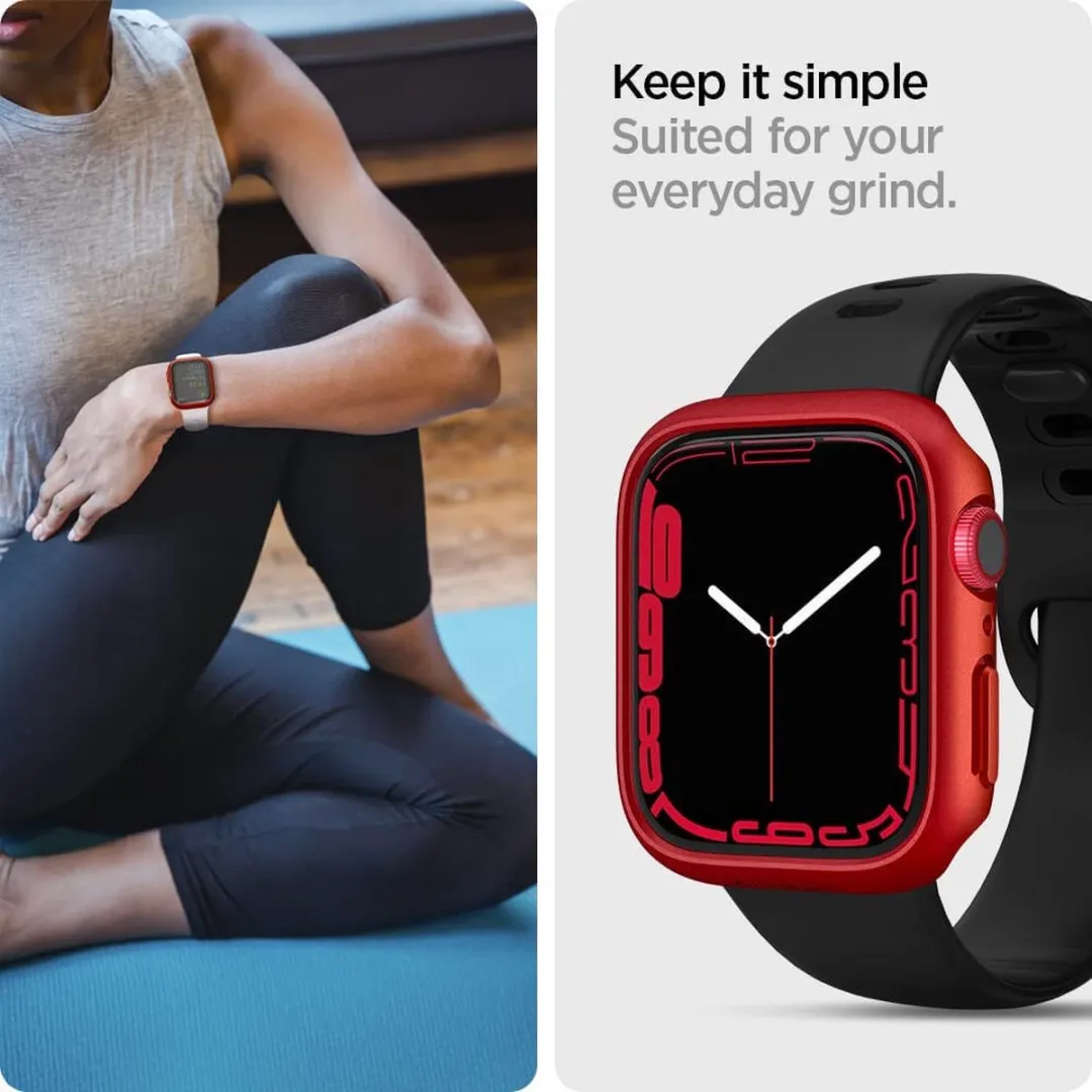 Spigen Thin Fit Apple Watch 7/8 Hoesje 45mm - Rood