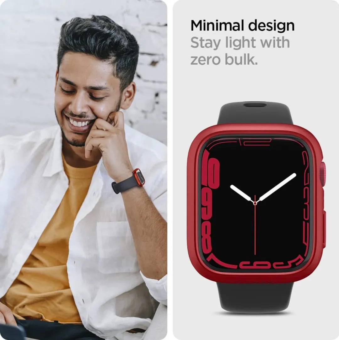 Spigen Thin Fit Apple Watch 7/8 Hoesje 45mm - Rood