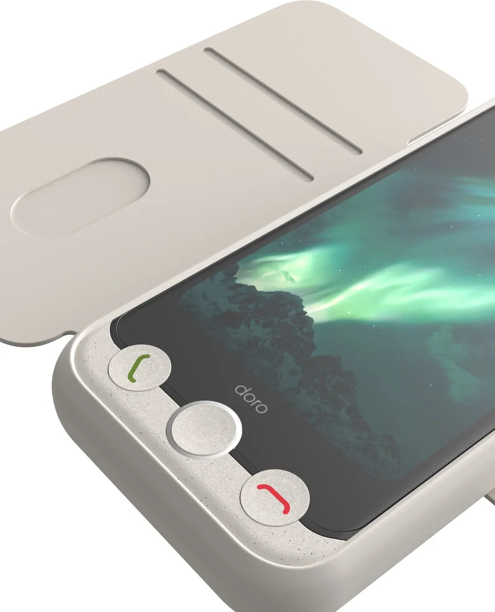 Doro Aurora A10 Telefoonhoesje - Wit - 2 Pasjes