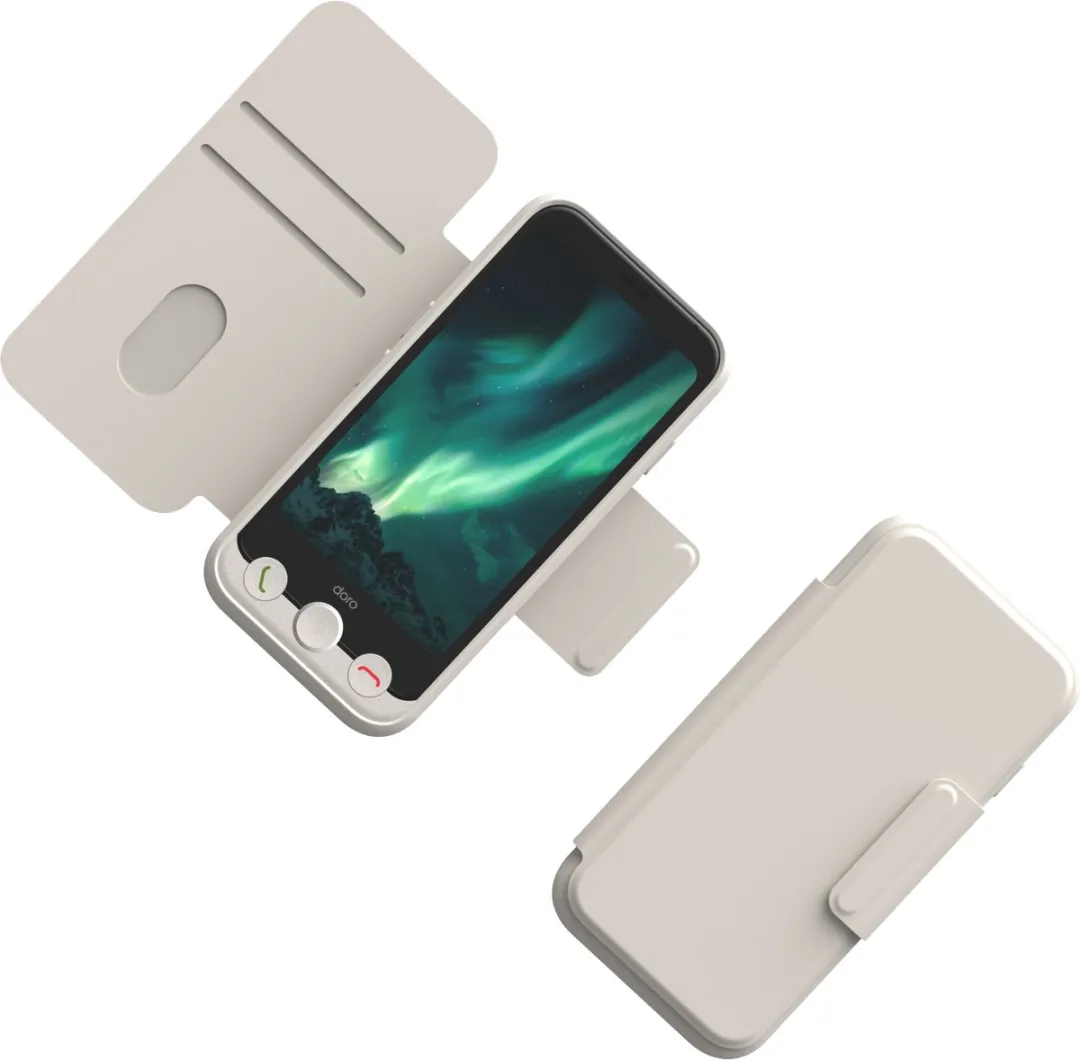 Doro Aurora A10 Telefoonhoesje - Wit - 2 Pasjes