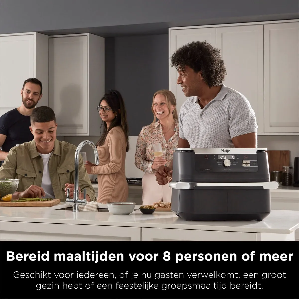 Ninja Foodi AF500EU Mega Dubbele Airfryer XXL - 10.4L - Zwart