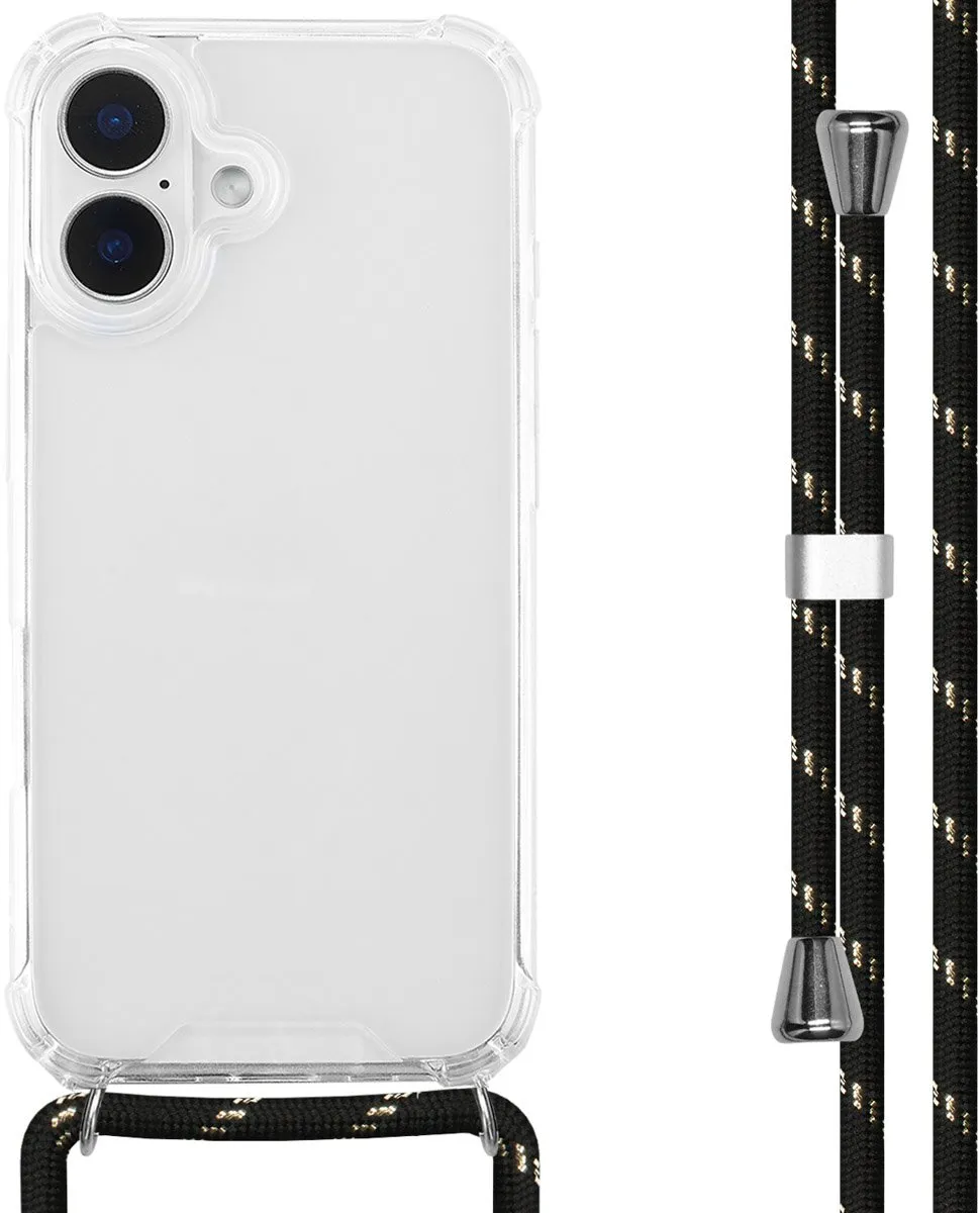 Imoshion Hoesje iPhone 16 Backcover Zwart/Goud