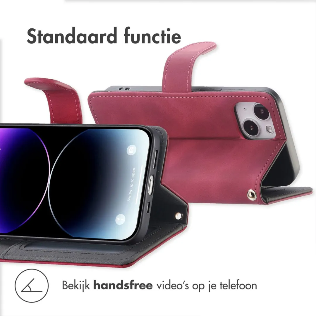 Imoshion iPhone Hoesje Bookcase Rood - 3 Pasjes