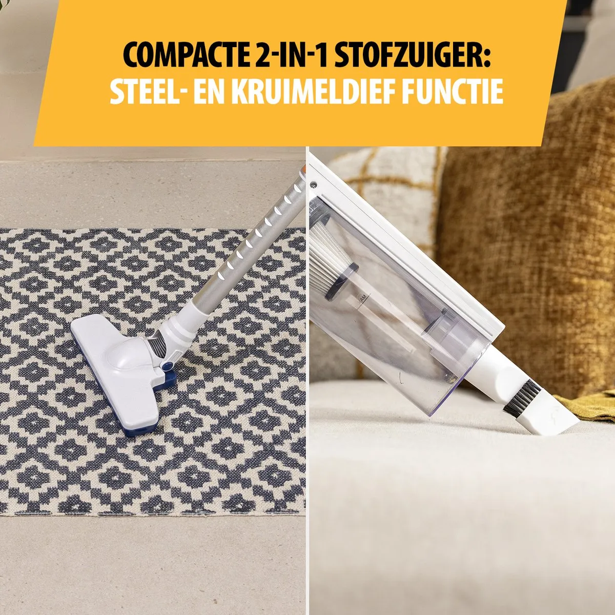 Tristar SZ-2308 Steelstofzuiger 2-in-1 - 400W - Wit - afbeelding 6 van 6