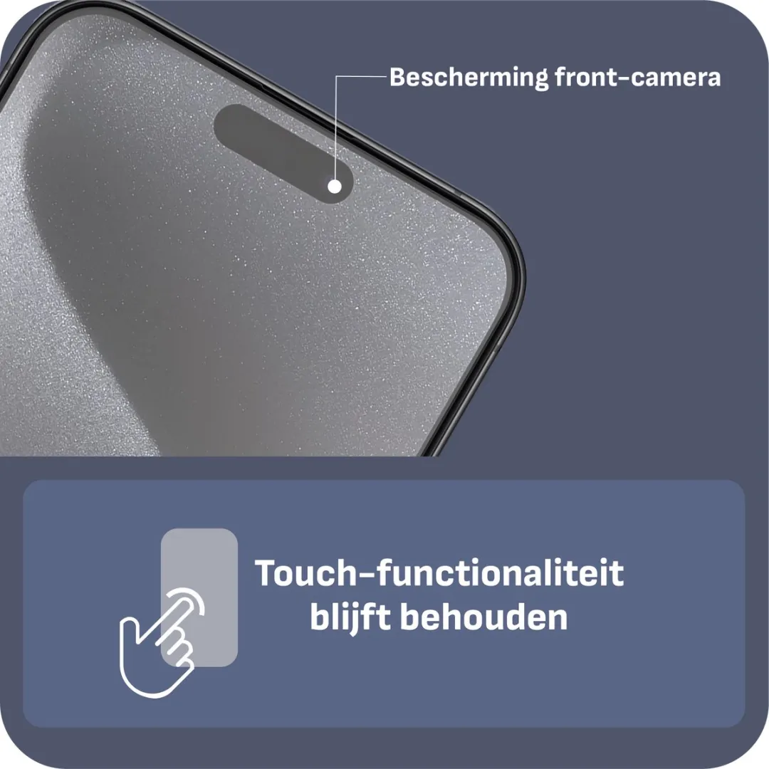 Just in Case Cazy iPhone 15 Pro Max Schermbeschermer - 2 Stuks - afbeelding 6 van 6