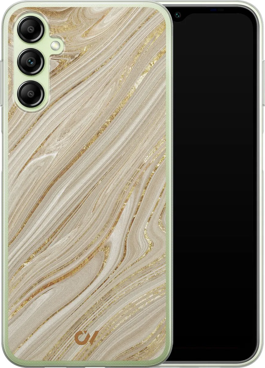 Casevibes Samsung Galaxy A14 5G Hoesje - Golden Marble