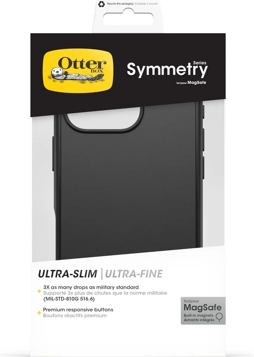 OtterBox Symmetry MagSafe iPhone 16 Pro Hoesje - Zwart