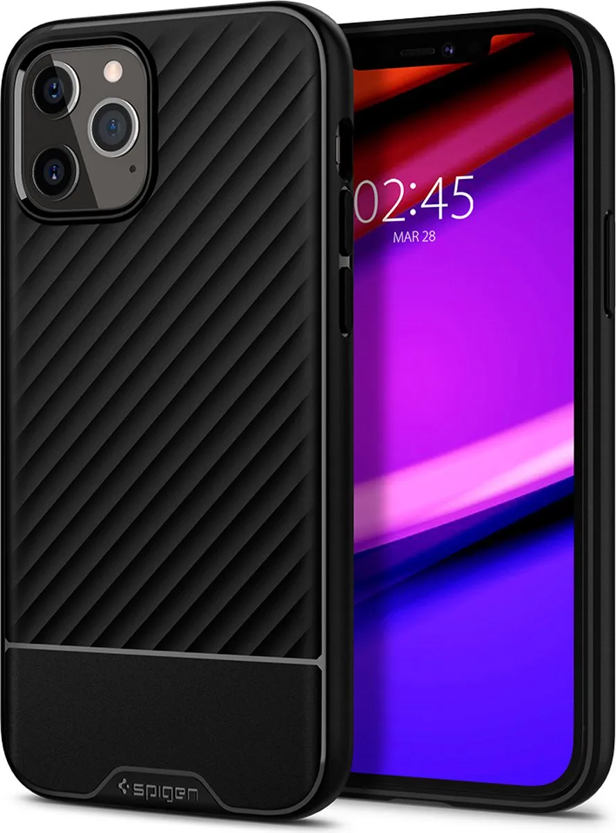 Spigen Core Armor TPU Hoesje iPhone 12 Pro Max - Zwart