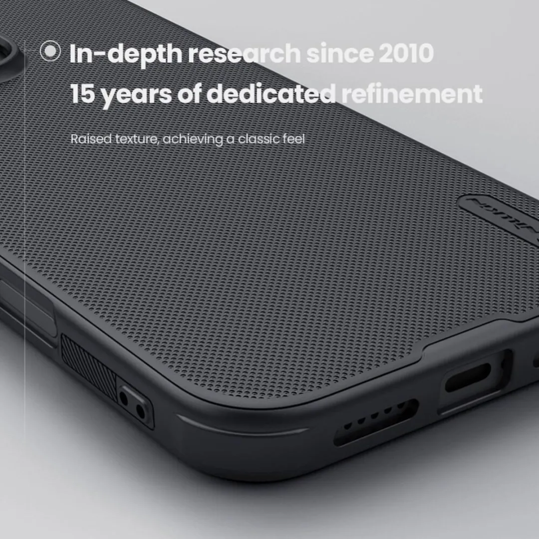 Nillkin Frosted Shield Hoesje Geschikt voor Apple iPhone 16 Pro Max | Compatibel met MagSafe | Back Cover met Magneet | Zwart