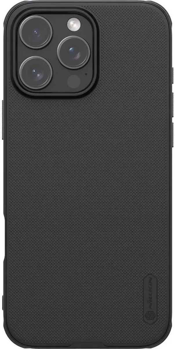 Nillkin Frosted Shield Hoesje Geschikt voor Apple iPhone 16 Pro Max | Compatibel met MagSafe | Back Cover met Magneet | Zwart