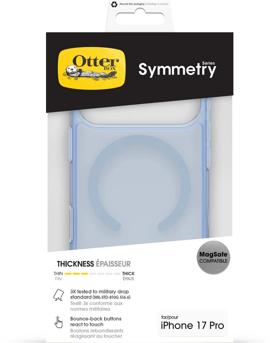OtterBox Symmetry Clear MagSafe 77-98849 - iPhone 17 Pro - Blauw