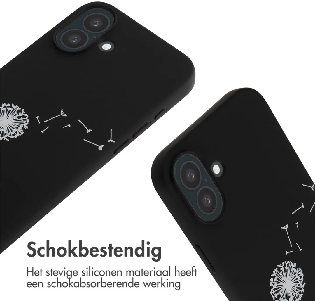 Imoshion iPhone 16 Plus Hoesje - Siliconen - Dandelion Black