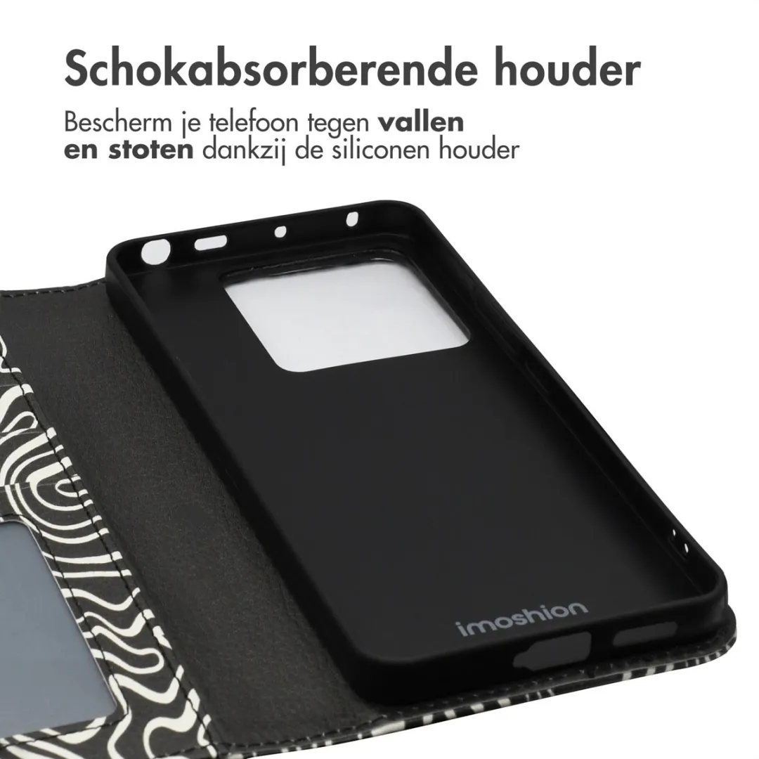 Imoshion Design Bookcase Hoesje - Xiaomi Redmi Note 13 Pro/Poco X6 - 3 Pasjes - Black And White - afbeelding 5 van 6